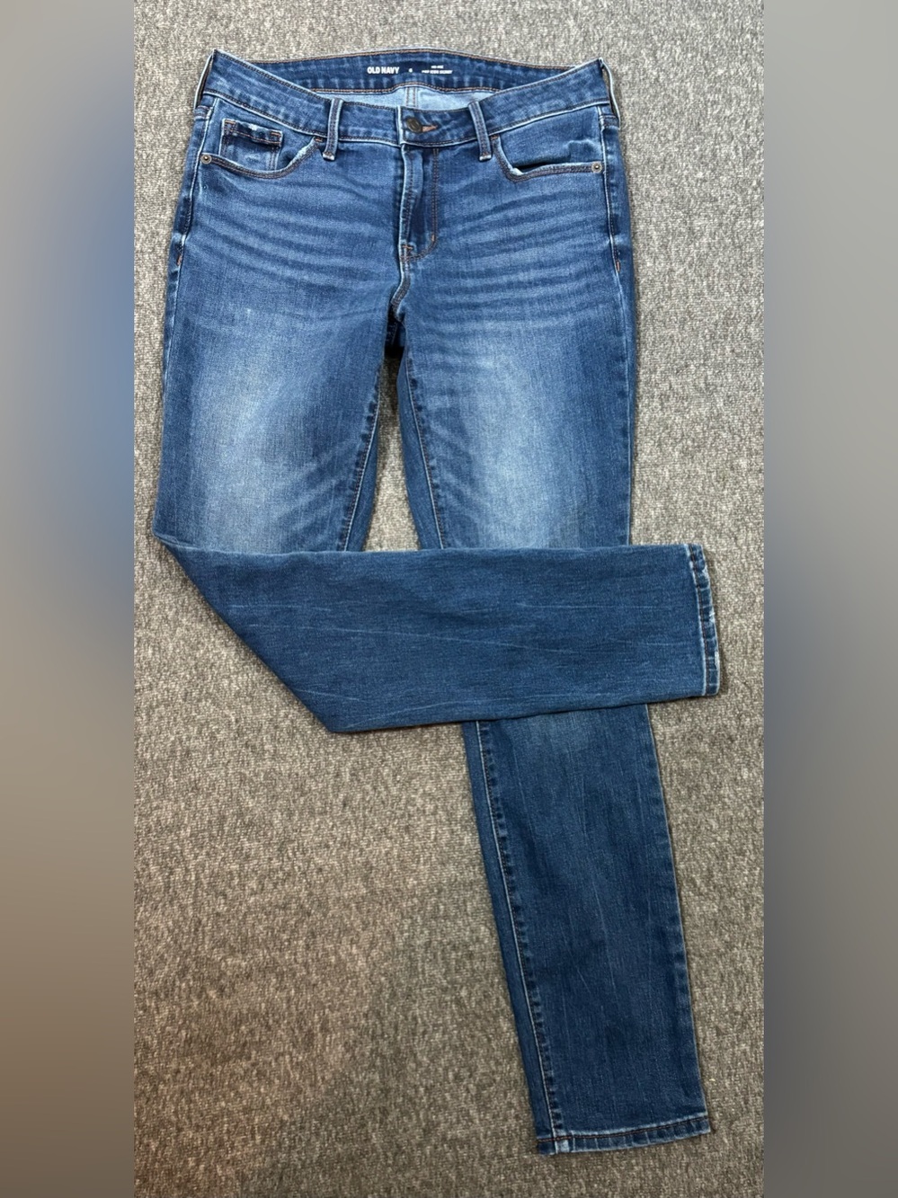 Old Navy | Women's Skinny Jeans in Dark Blue Wash | Mid-Rise | Size 6